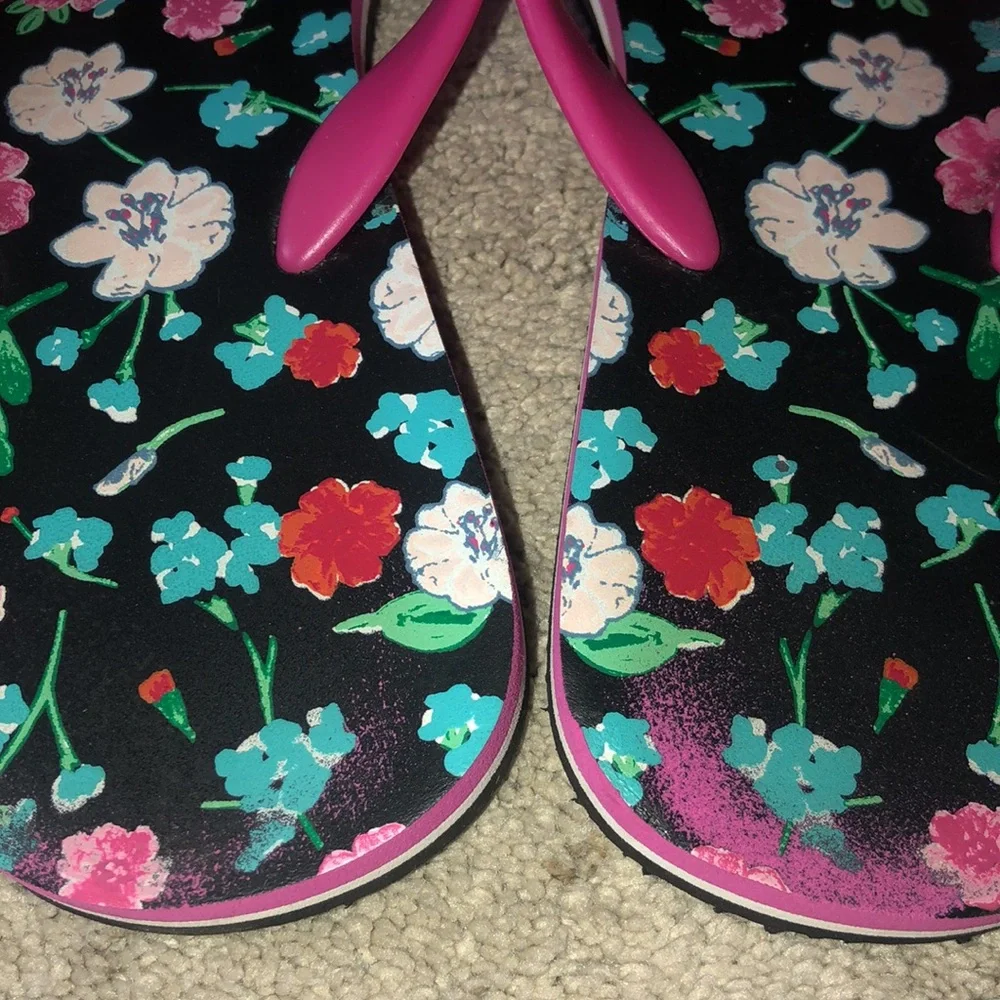 Kate‎ Spade Floral Flip Flops Women’s Size 9 10 •READ